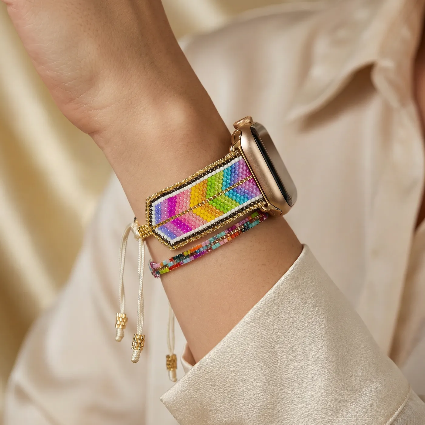 Pulsera para Apple Watch Arcoíris Neón Miyuki - Image 2